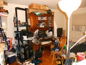 During Cleaning before getting sick